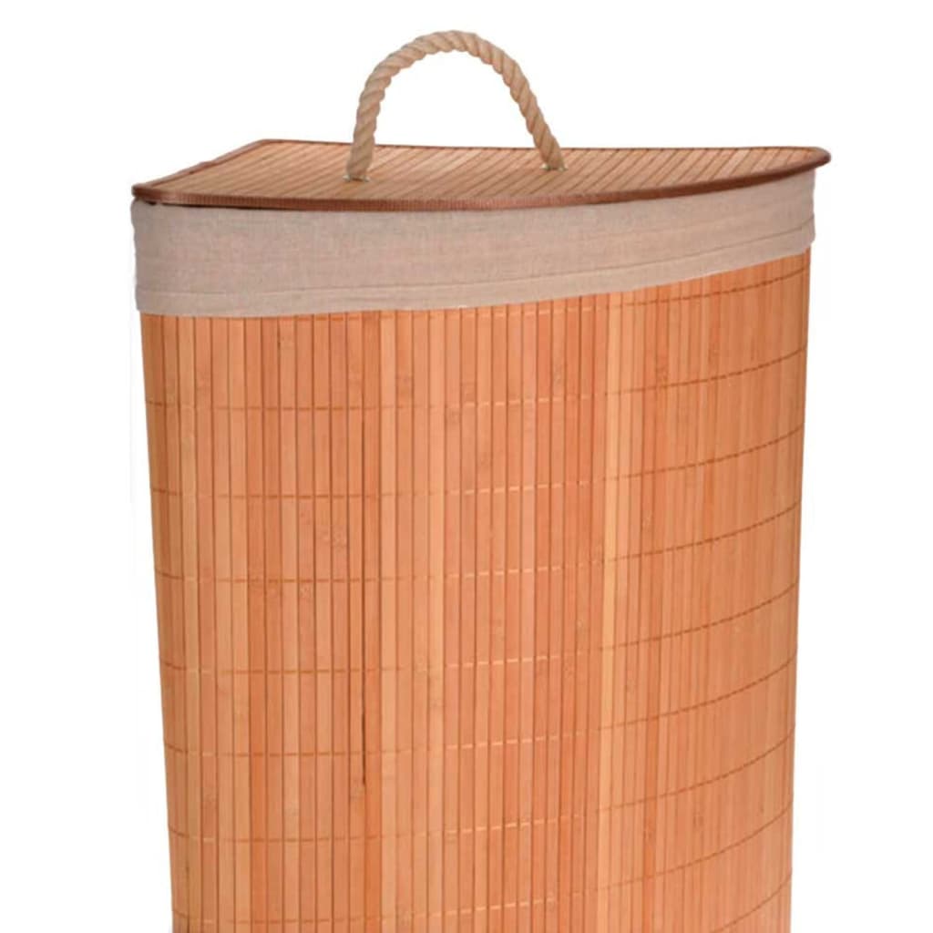 Bathroom Solutions Coș de rufe de colț, bambus