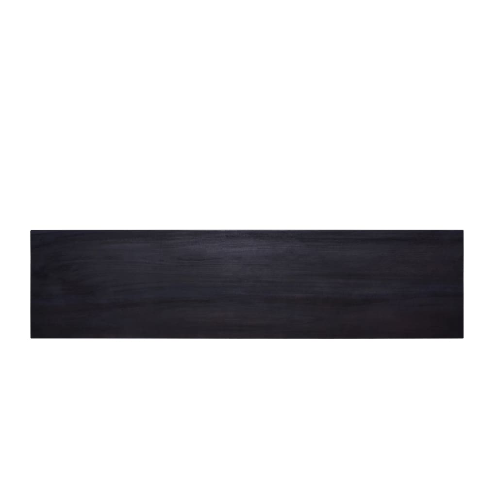 vidaXL Masă consolă, negru, 120 x 30 x 75 cm, lemn masiv de mahon