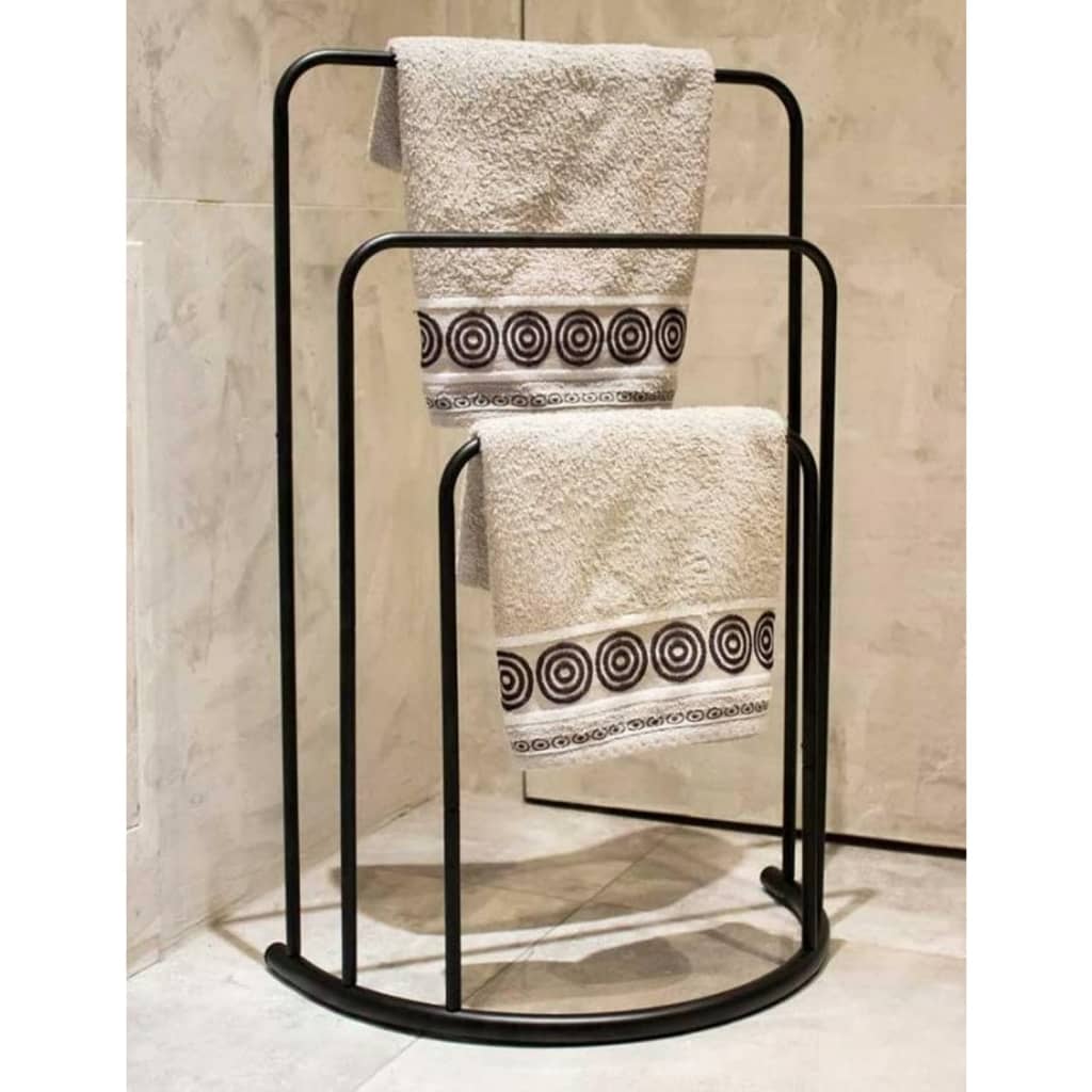 Bathroom Solutions Suport de prosoape vertical 49,5x75 cm metal negru