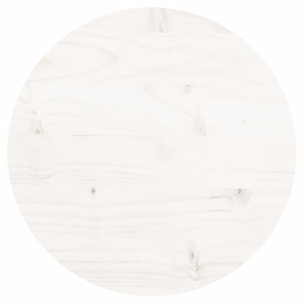 vidaXL Blat de masă rotund, alb, Ø30x3 cm, lemn masiv de pin