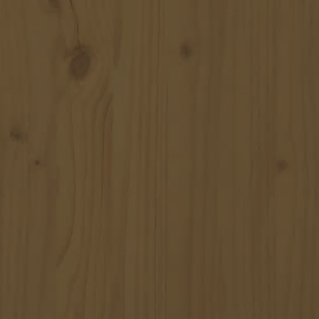 vidaXL Măsuță de grădină, maro miere, 82,5x82,5x76 cm, lemn masiv pin