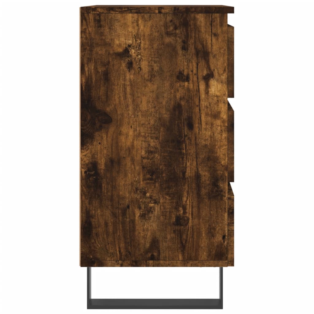 vidaXL Noptiere, 2 buc., stejar fumuriu, 40x35x69 cm, lemn compozit