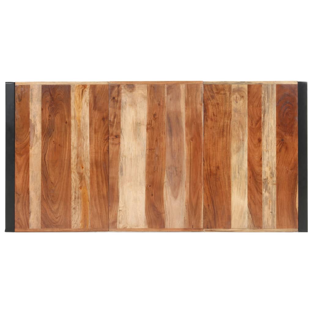 vidaXL Masă de bucătărie, 160x80x75 cm, lemn masiv cu finisaj sheesham
