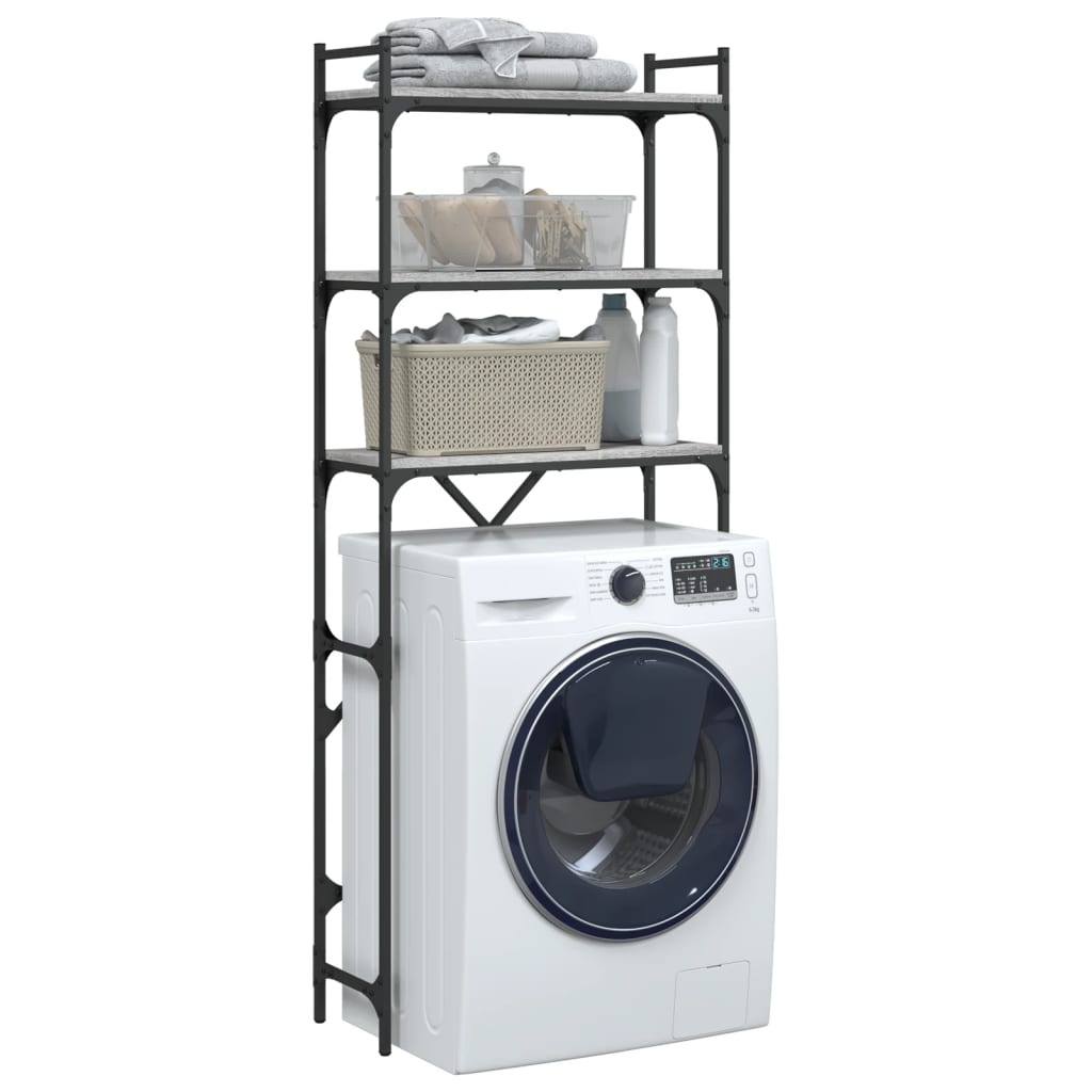 vidaXL Dulap mașină de spălat, gri sonoma, 67x25x163 cm lemn prelucrat