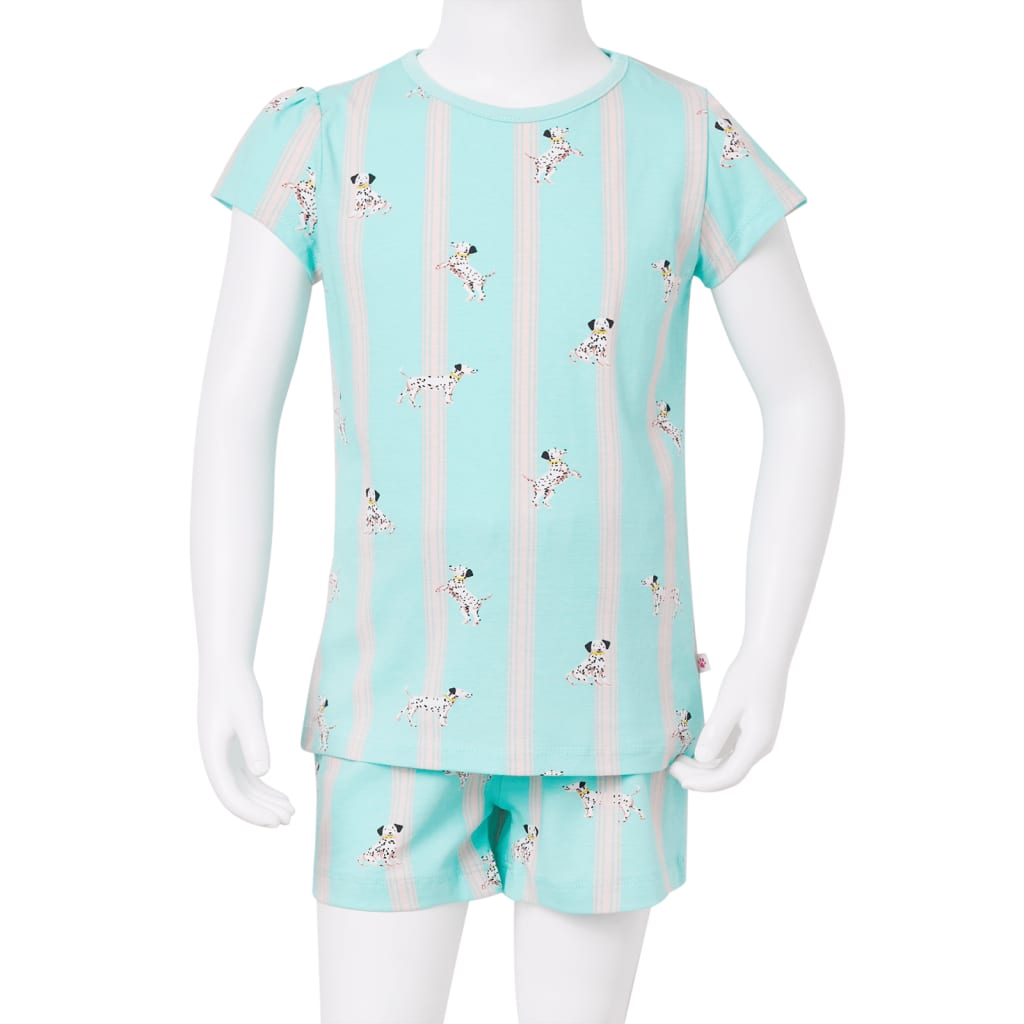Pijamale pentru copii cu mâneci scurte, ecru, 92