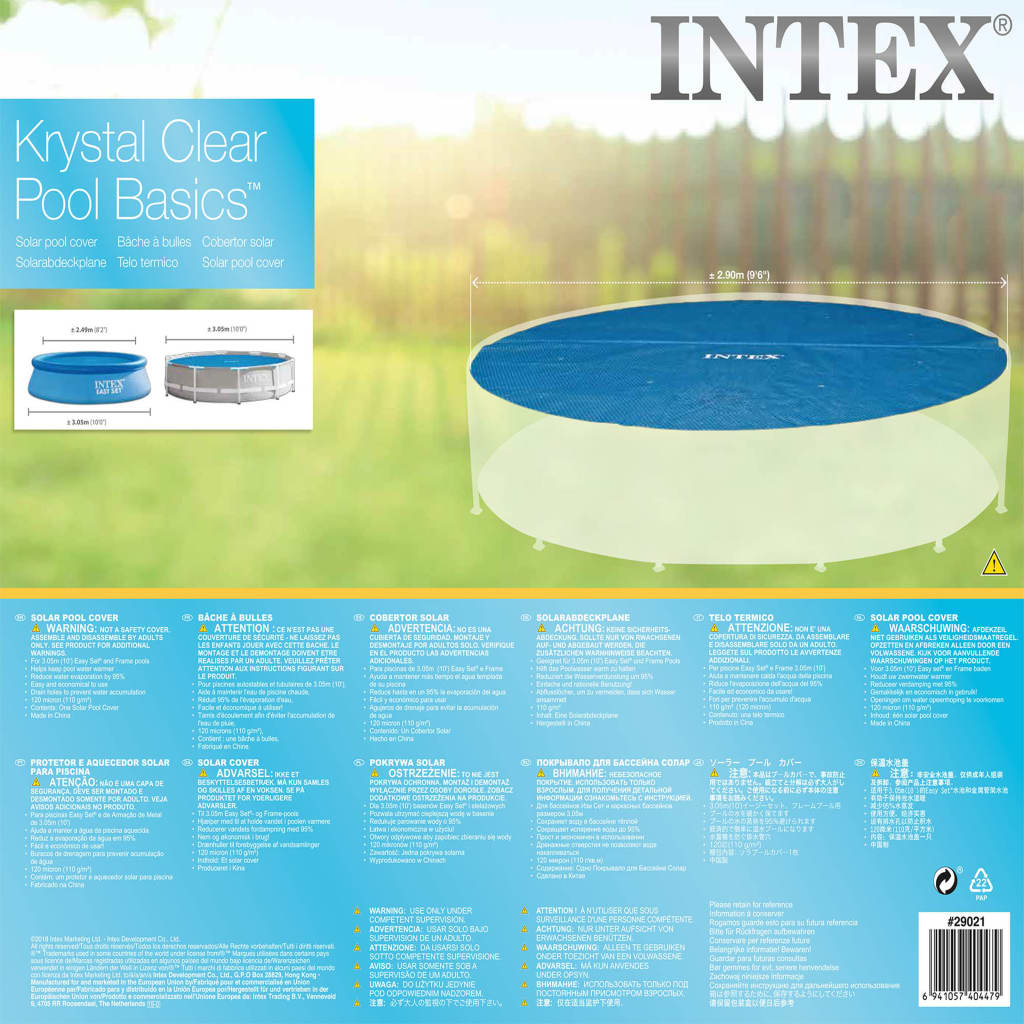 Intex Prelată solară de piscină, 305 cm, rotund, 29021