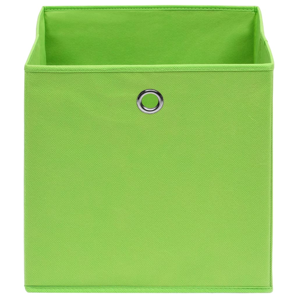 vidaXL Cutii depozitare, 10 buc., verde, 32x32x32 cm, textil