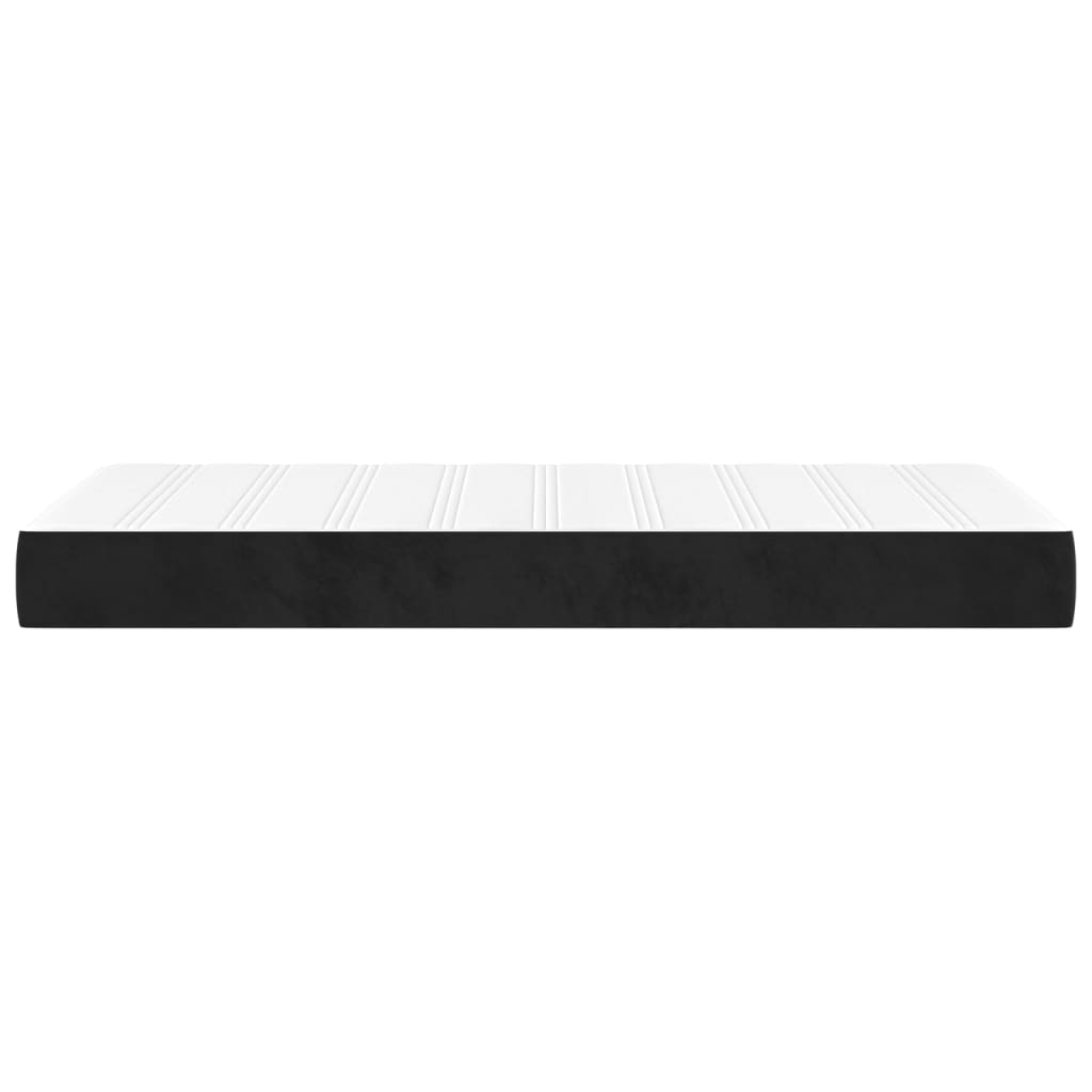 vidaXL Saltea de pat cu arcuri, negru, 80x200x20 cm, catifea