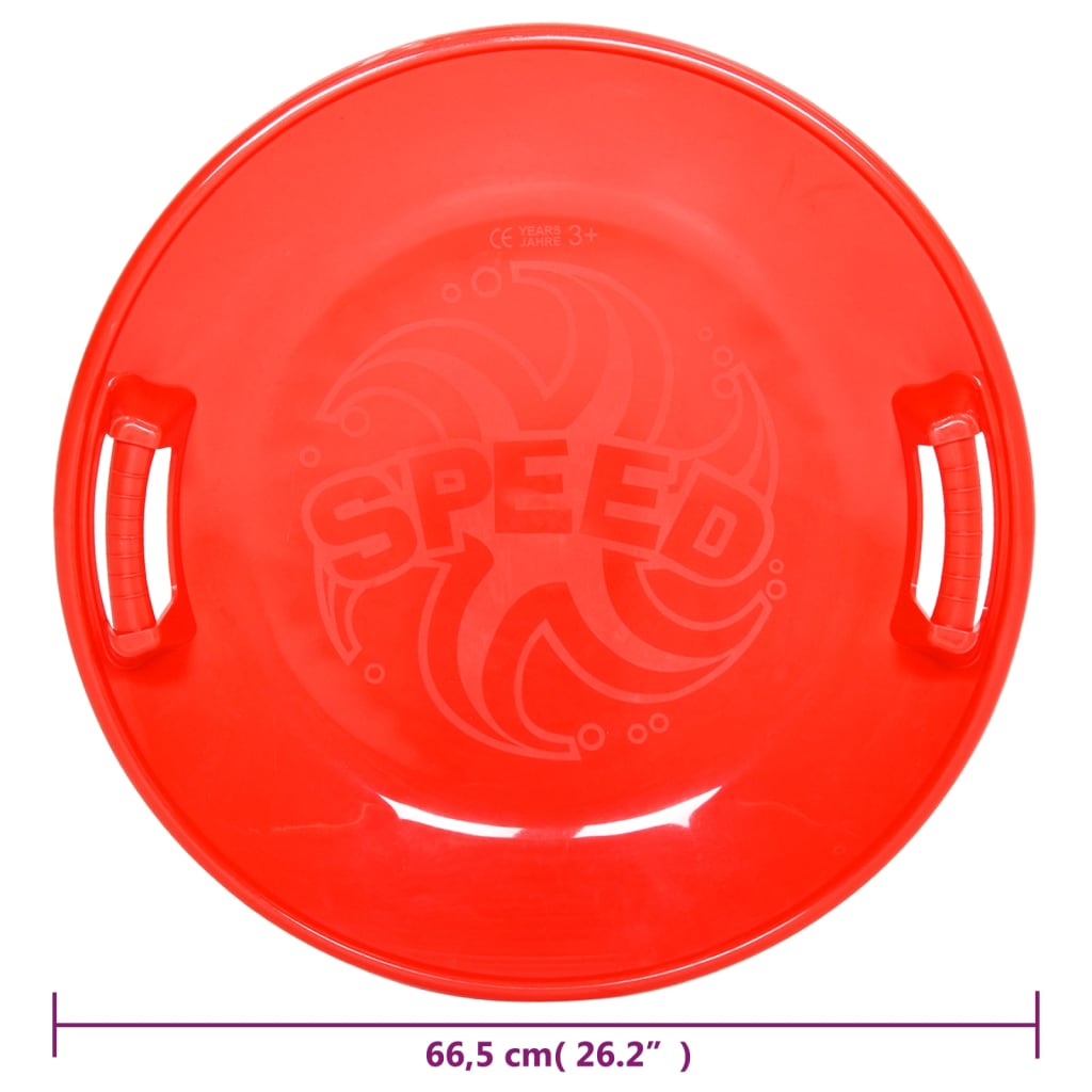 vidaXL Sanie rotundă, roșu, 66,5 cm, PP