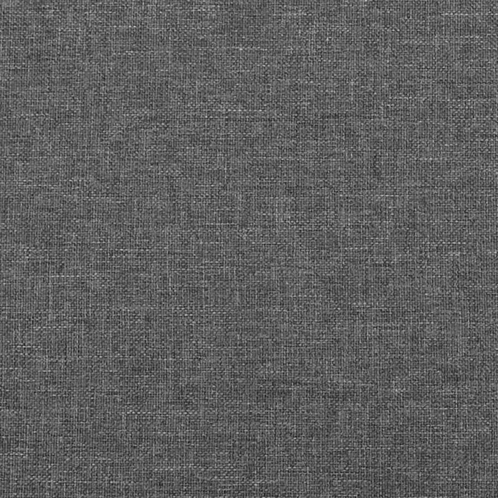 vidaXL Tăblie de pat cu aripioare gri închis 183x16x118/128 cm textil