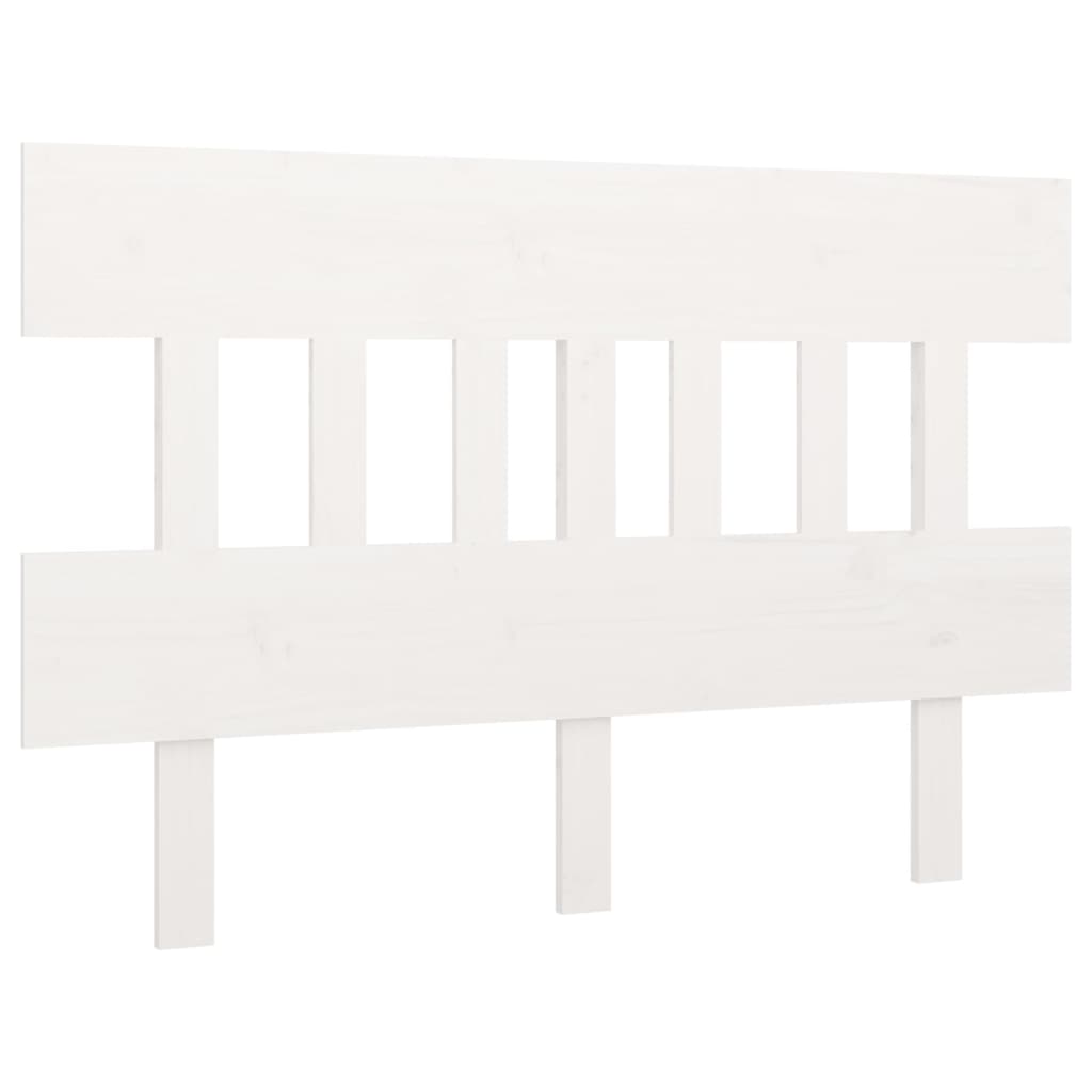 vidaXL Tăblie de pat, alb, 203,5x3x81 cm, lemn masiv de pin