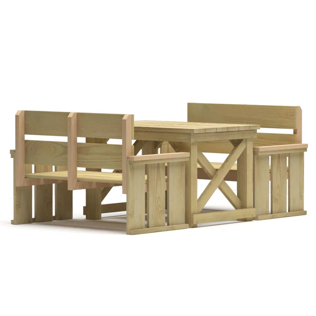 vidaXL Set mobilier de grădină, 3 piese, lemn de pin tratat
