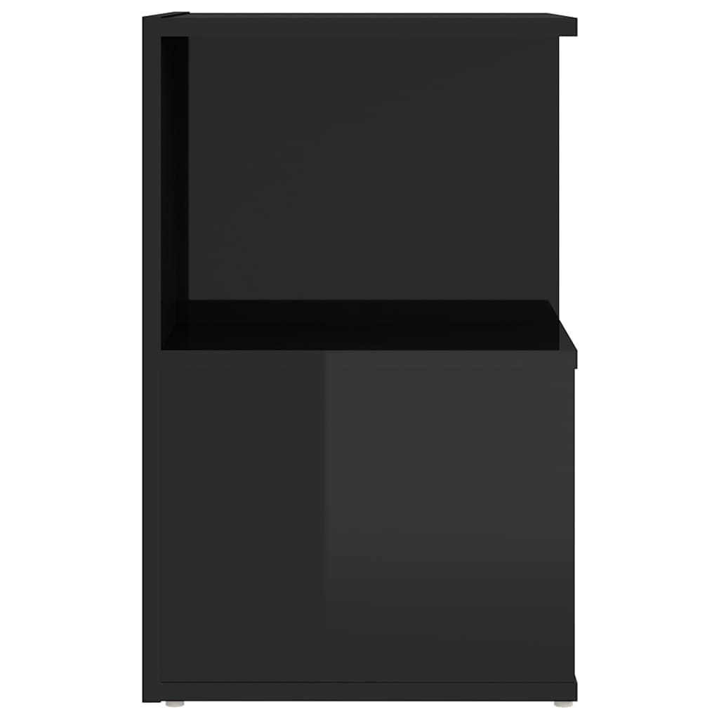 vidaXL Noptiere, 2 buc., negru extra lucios, 35 x 35 x 55 cm, PAL