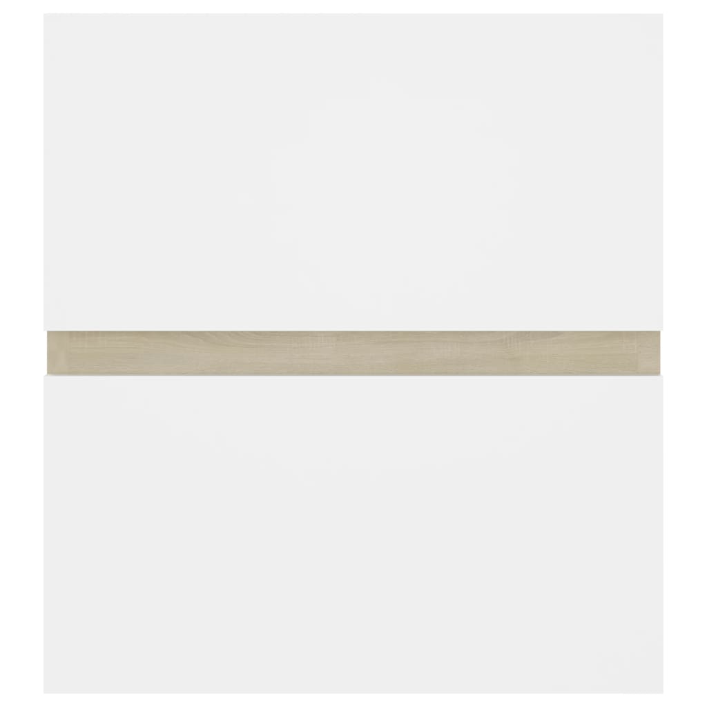 vidaXL Dulap de chiuvetă, alb și stejar Sonoma, 41x38,5x45 cm, PAL