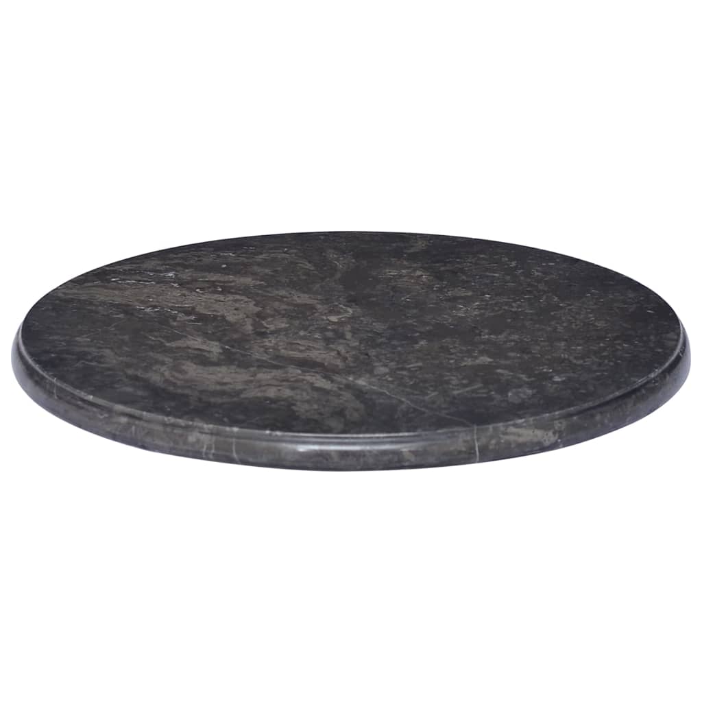 vidaXL Blat de masă, negru, Ø50x2,5 cm, marmură
