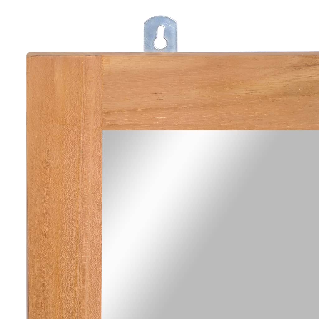 vidaXL Oglindă de perete, 50 x 70 cm, lemn masiv de tec