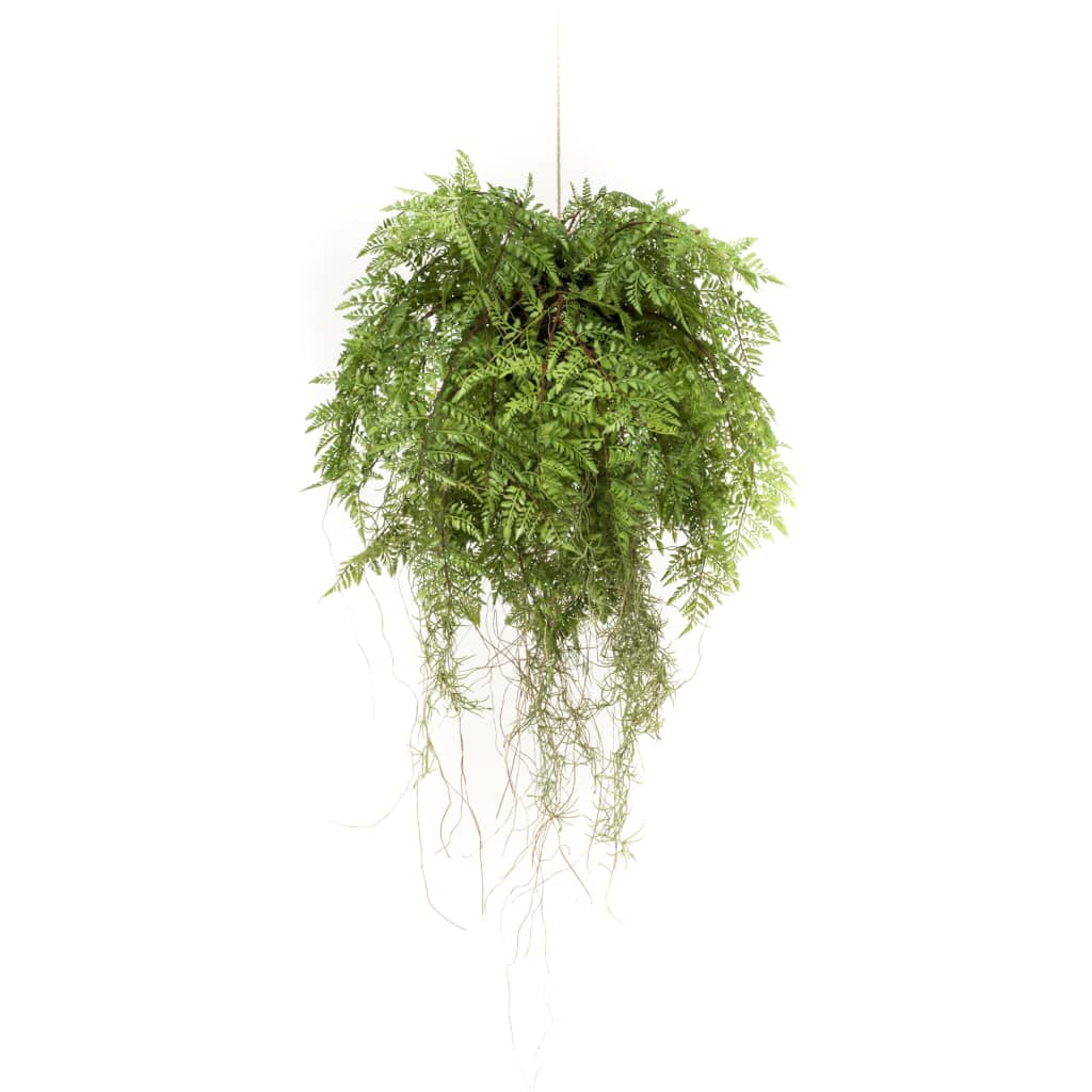 Emerald Ferigă artificială suspendată cu rădăcini, 55 cm
