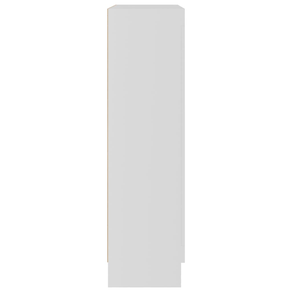 vidaXL Dulap cu vitrină, alb, 82,5 x 30,5 x 115 cm, PAL