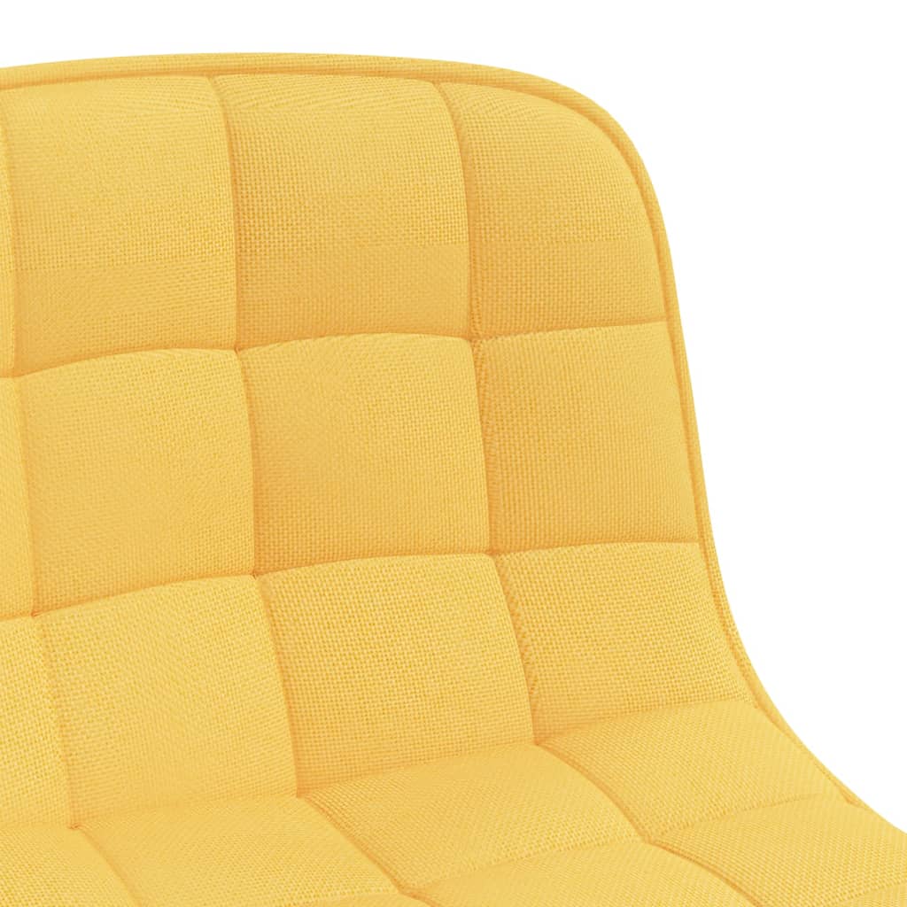 vidaXL Scaune de masă pivotante, 4 buc., galben, material textil