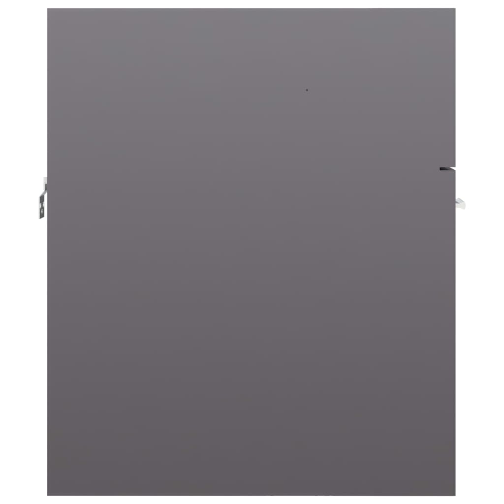 vidaXL Dulap de chiuvetă, gri extralucios, 41x38,5x46 cm, PAL