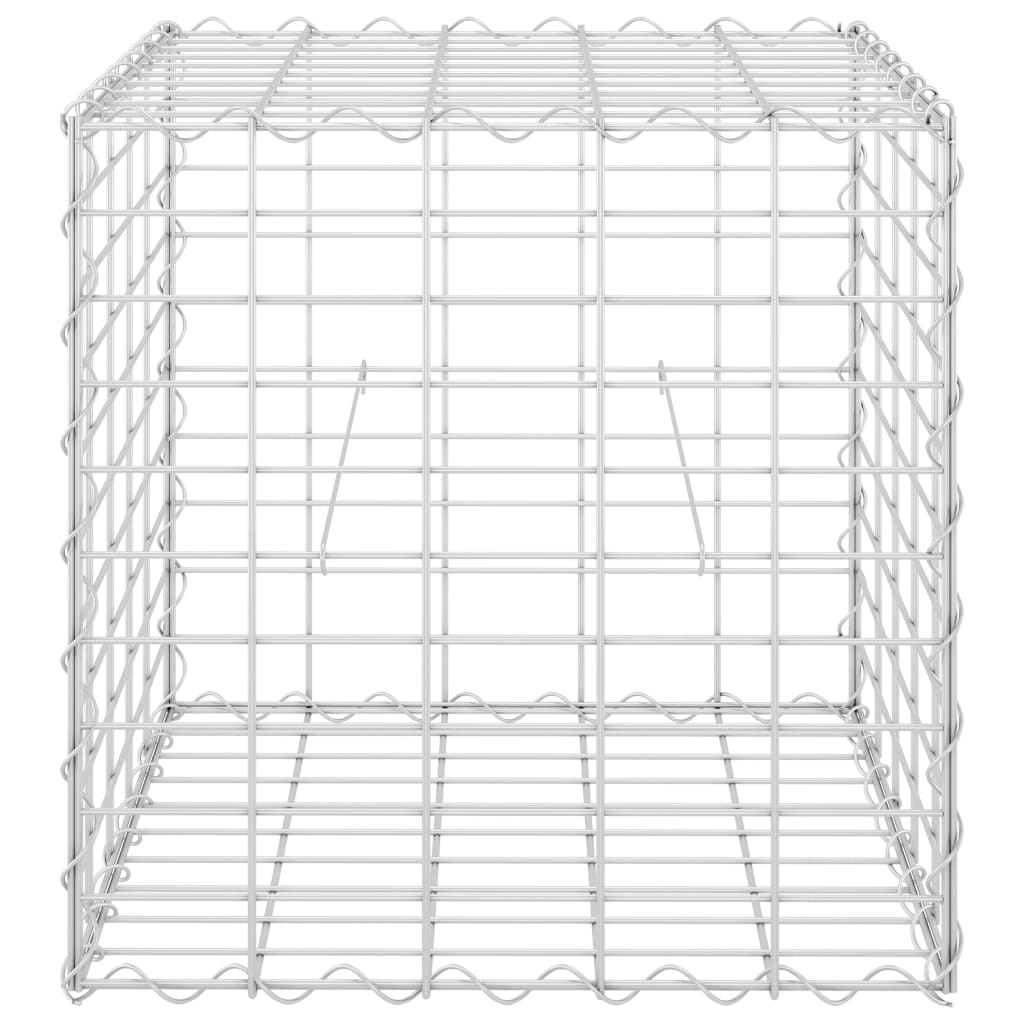 vidaXL Strat înălțat cub gabion, 50 x 50 x 50 cm, sârmă de oțel