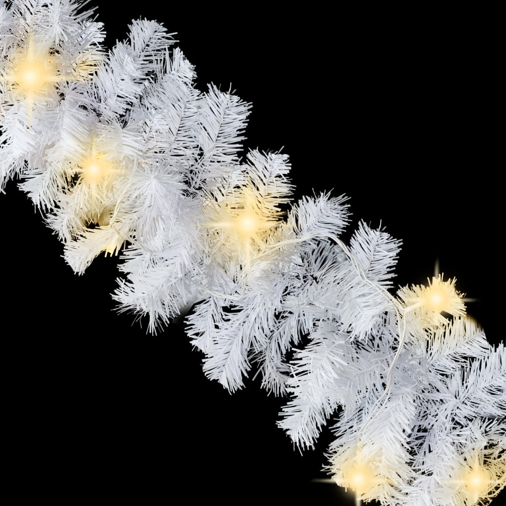 vidaXL Ghirlandă de Crăciun cu lumini LED, alb, 20 m