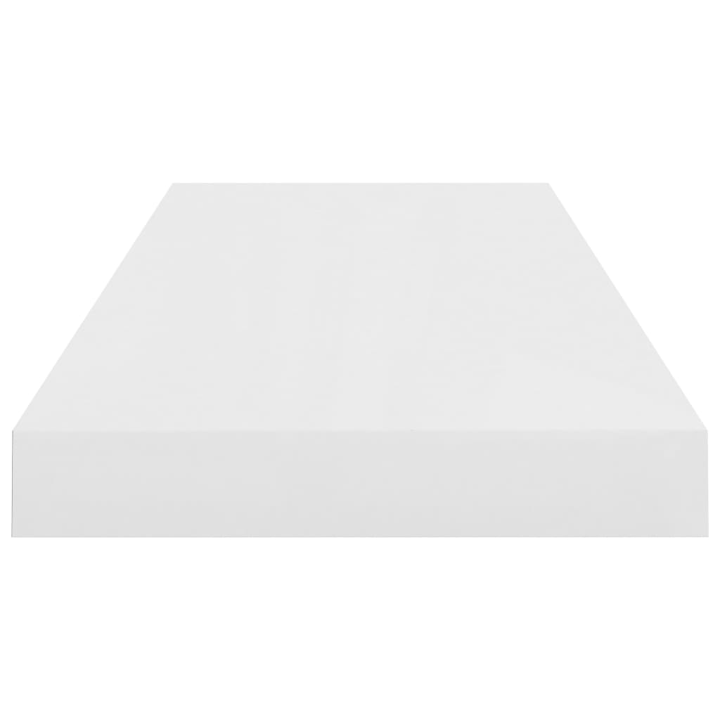 vidaXL Rafturi de perete, 4 buc., alb extralucios, 60x23,5x3,8 cm, MDF