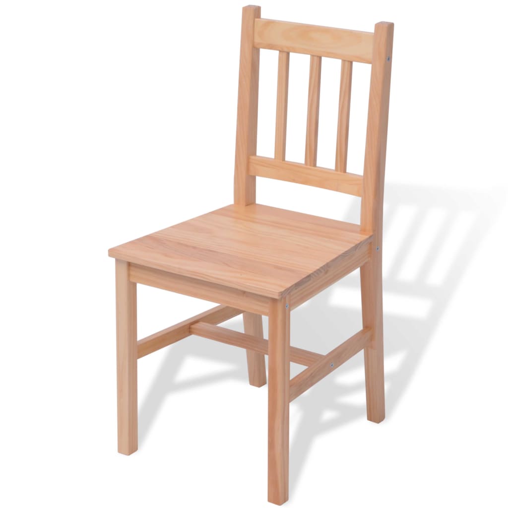 vidaXL Set masă și scaune din lemn de pin, 5 piese