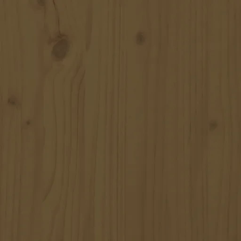 vidaXL Jardinieră cu raft, maro miere, 82,5x82,5x81 cm, lemn masiv pin
