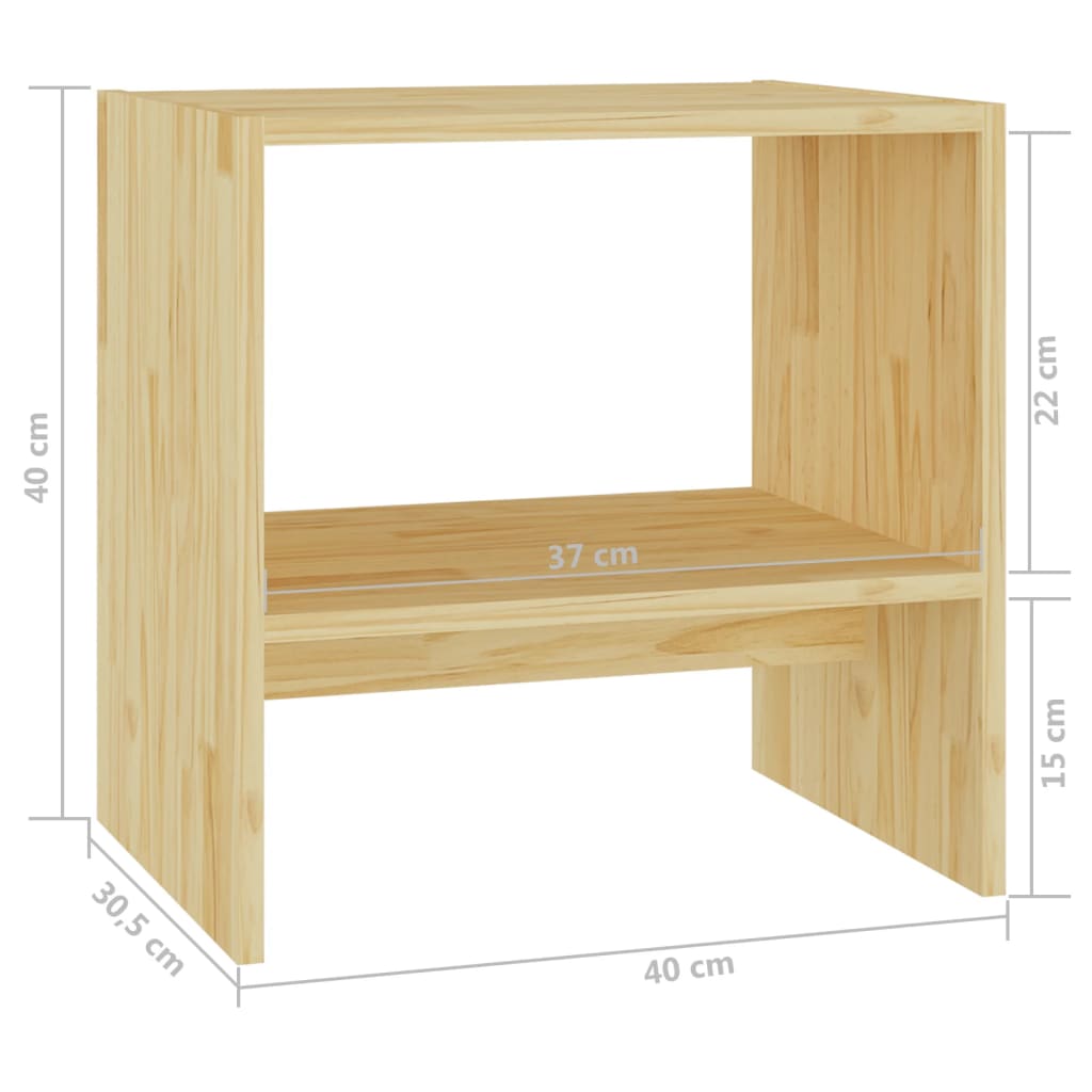 vidaXL Noptiere, 2 buc., 40x30,5x40 cm, lemn masiv de pin