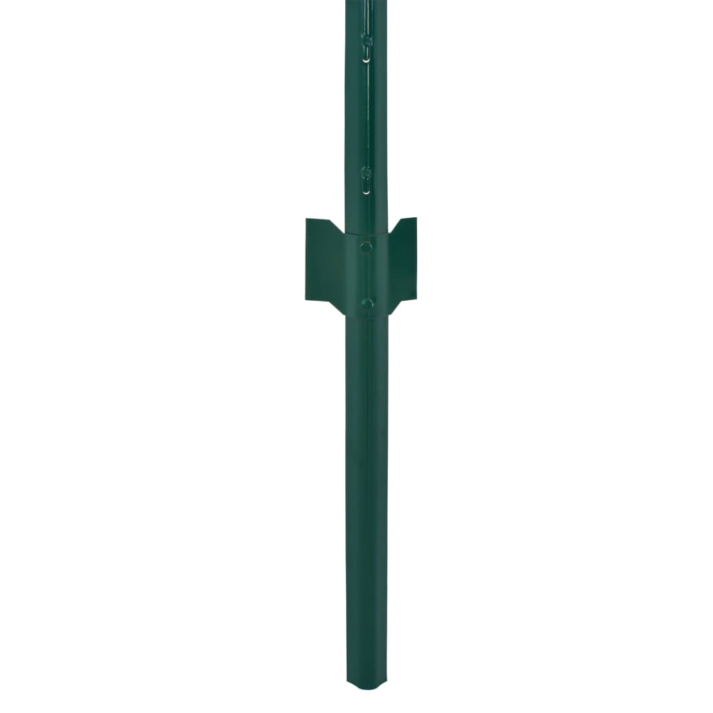 vidaXL Gard din plasă de sârmă cu stâlpi, verde, 25 x 0,5 m, oțel