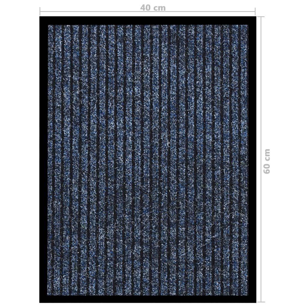 vidaXL Covoraș intrare, albastru cu dungi, 40x60 cm
