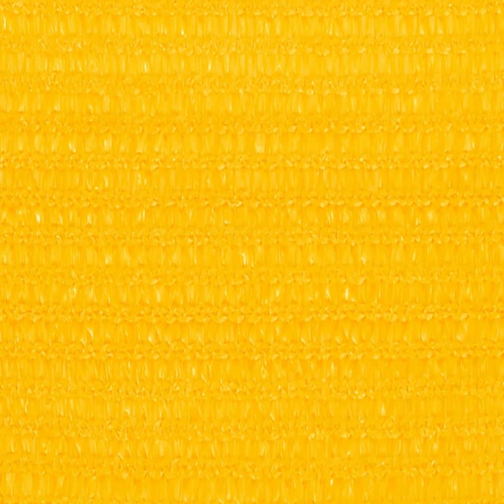vidaXL Pânză parasolar, galben, 3,5x3,5x4,9 m, HDPE, 160 g/m²