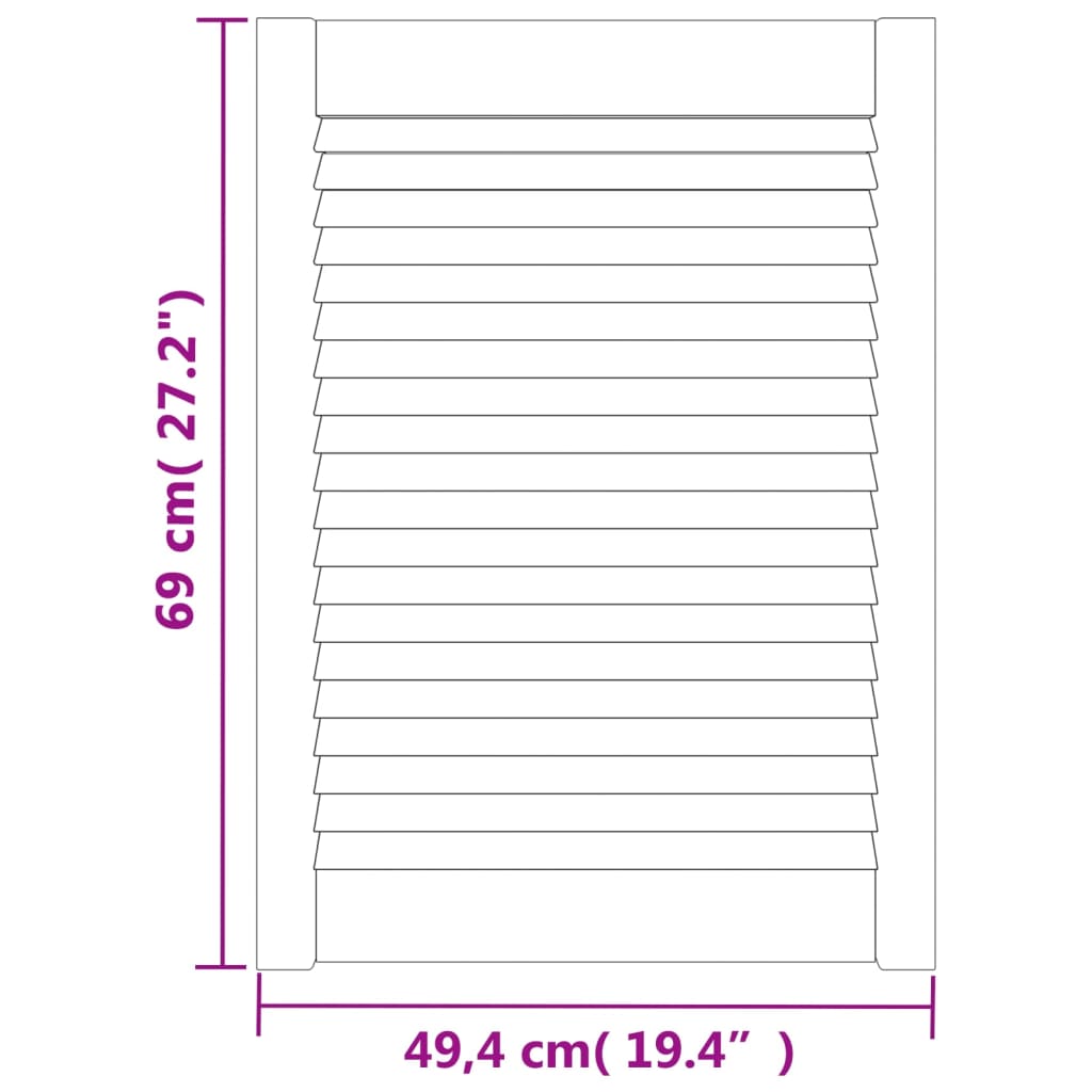 vidaXL Ușă de dulap design lambriu, alb, 69x49,4 cm, lemn masiv pin