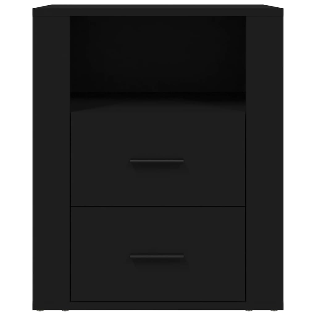 vidaXL Noptieră, negru, 50x36x60 cm, lemn prelucrat