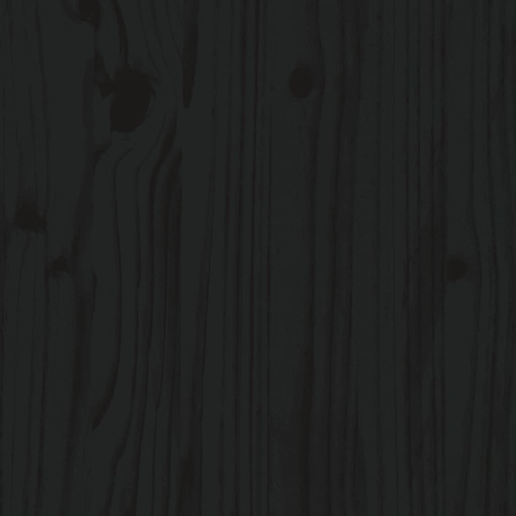 vidaXL Taburet de grădină cu pernă, negru, lemn masiv de pin