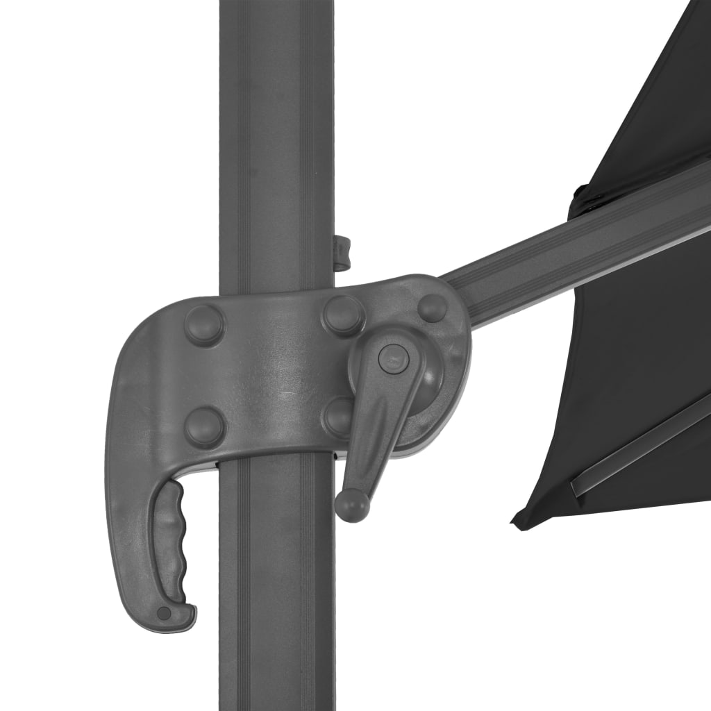 vidaXL Umbrelă suspendată cu stâlp din aluminiu antracit 300x300 cm