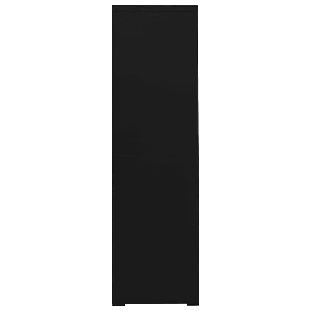 vidaXL Fișet, negru, 90x46x164 cm, oțel