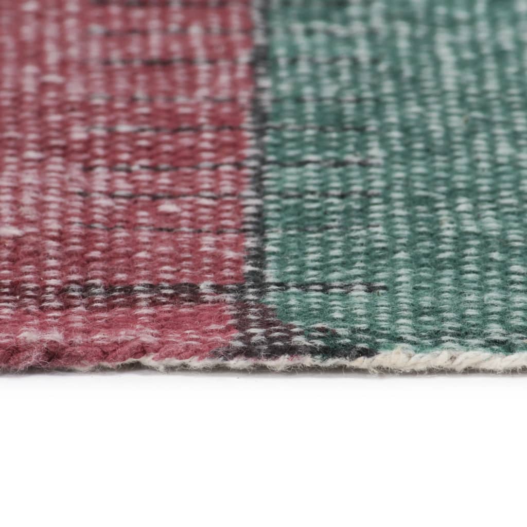 vidaXL Covor kilim țesut manual, multicolor, 200 x 290 cm, bumbac