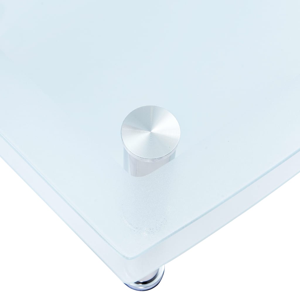 vidaXL Măsuță de cafea, alb, 100 x 60 x 42 cm, sticlă securizată