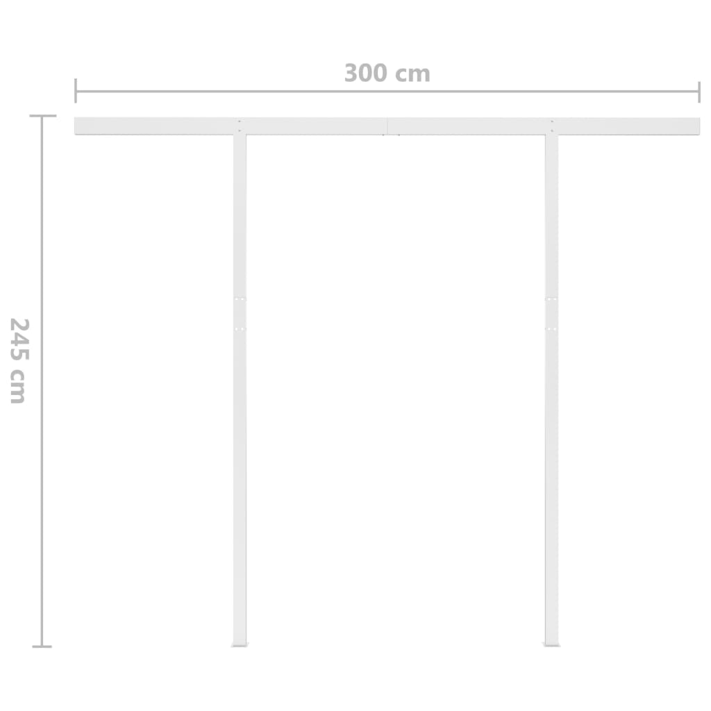 vidaXL Copertină retractabilă automat cu stâlpi, antracit, 3x2,5 m