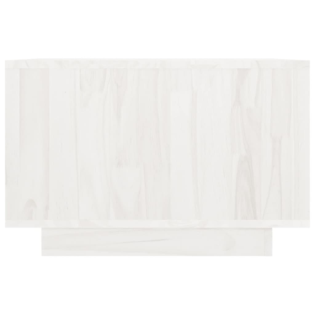 vidaXL Măsuță de cafea, 50x50x33,5 cm, alb, lemn masiv de pin