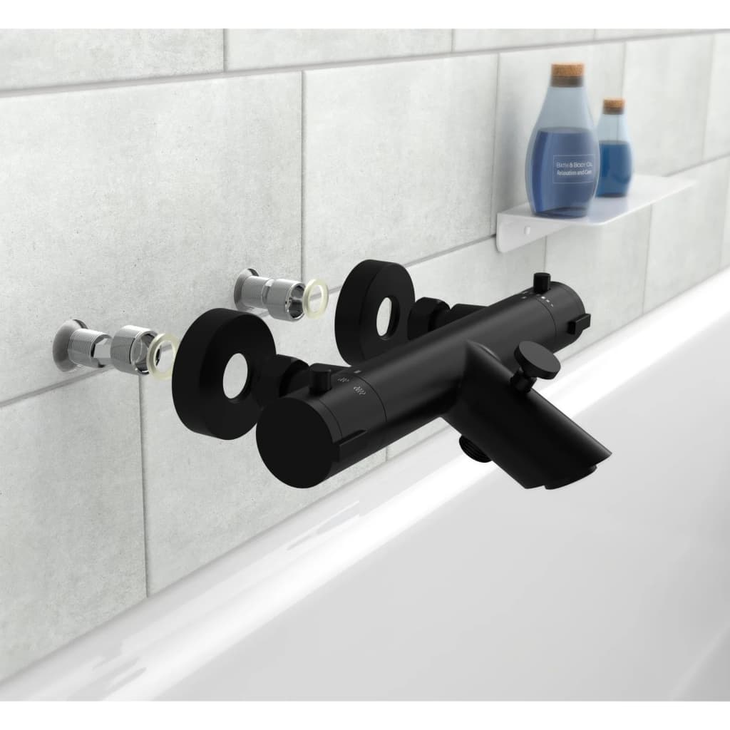 SCHÜTTE Baterie termostatică pentru baie-duș LONDON, negru mat
