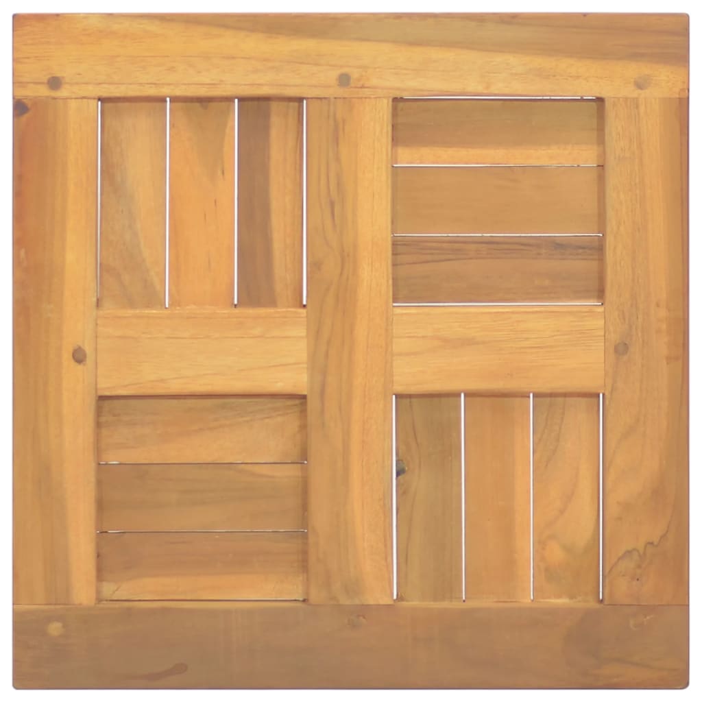 vidaXL Blat de masă, 50x50x2,5 cm, lemn masiv de tec, pătrat