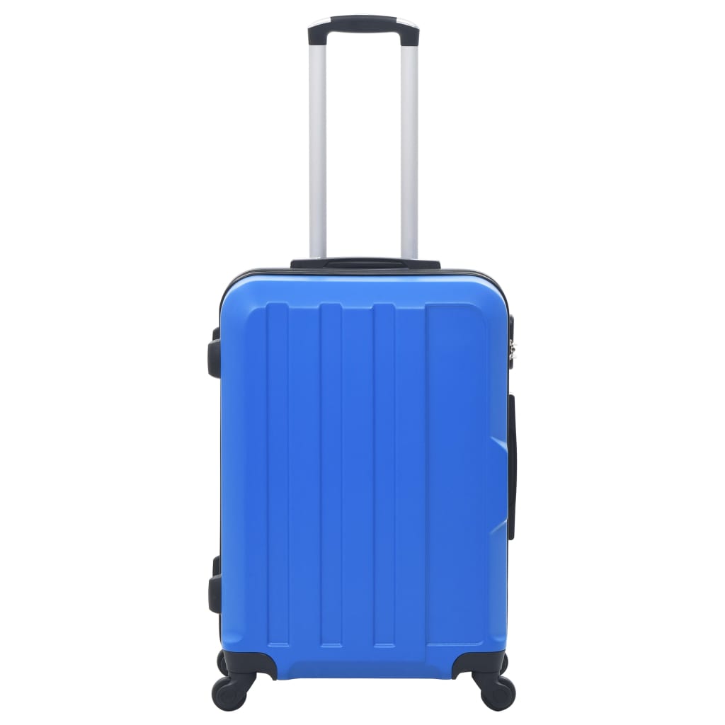 vidaXL Set valize cu carcasă rigidă, 3 buc., albastru, ABS