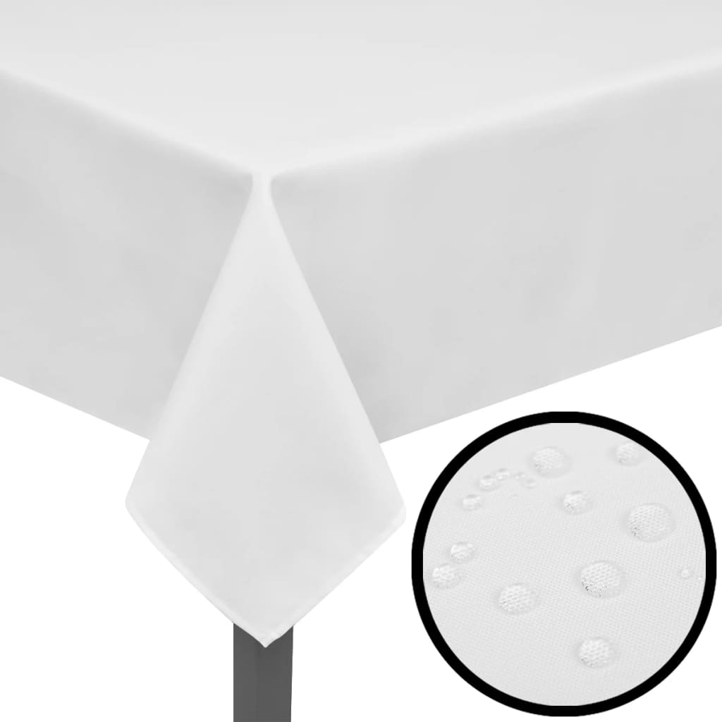 Fețe de masă, 170 x 130 cm, alb, 5 buc.