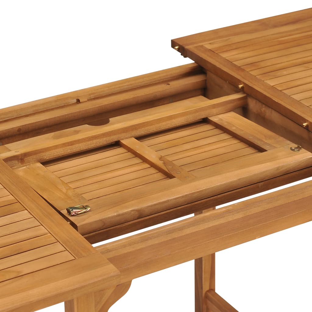 vidaXL Masă de grădină extensibilă (110-160)x80x75cm lemn masiv tec