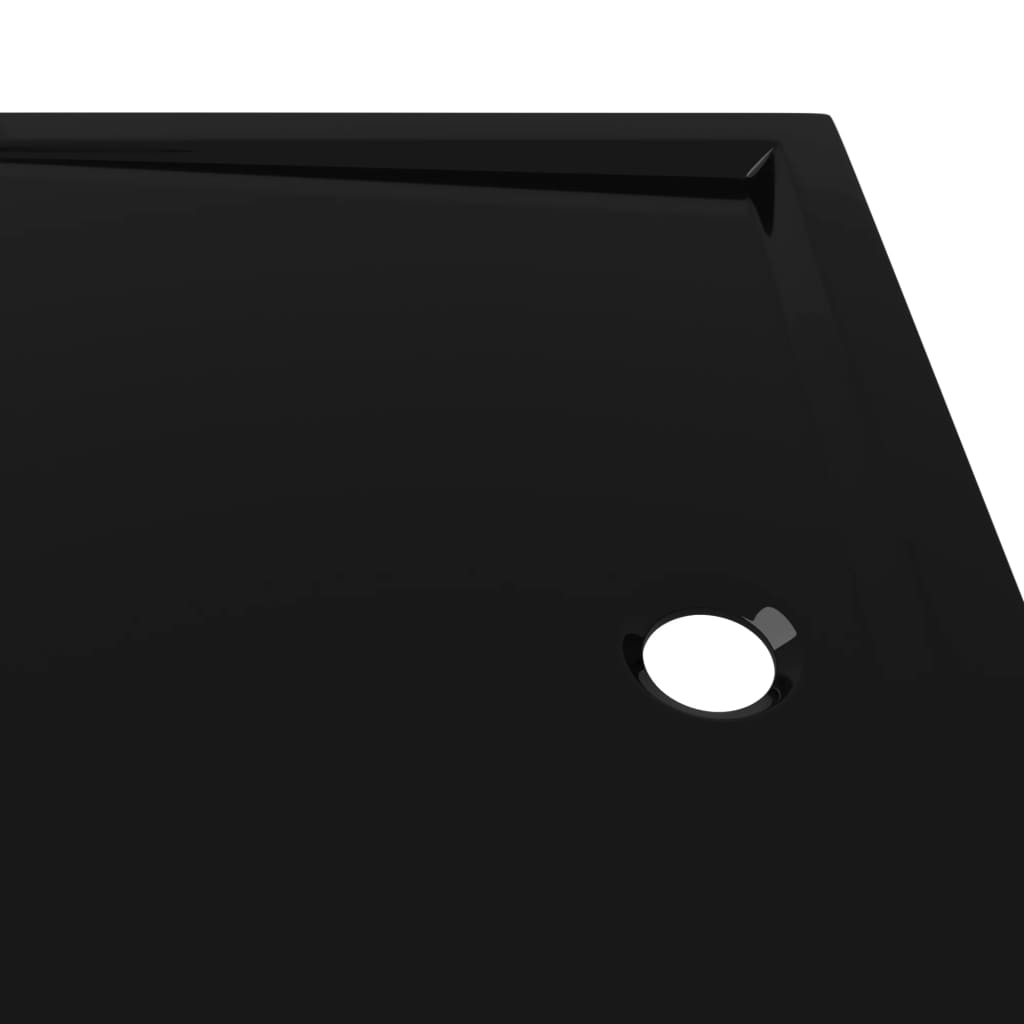 vidaXL Cădiță de duș dreptunghiulară din ABS, negru, 80 x 110 cm