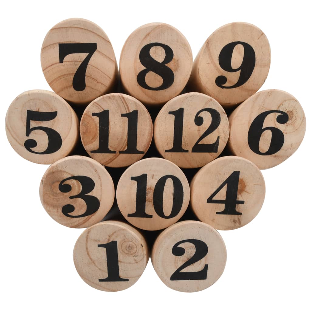 vidaXL Set pentru joc Kubb cu numere, lemn