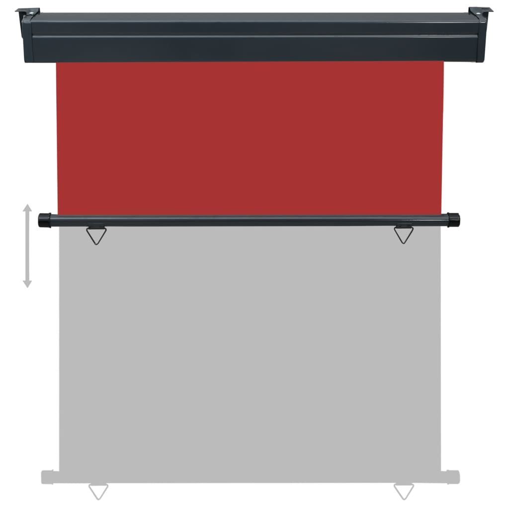 vidaXL Copertină laterală de balcon, roșu, 160 x 250 cm